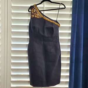 Trina Turk beaded, one shoulder dress.  Size 6